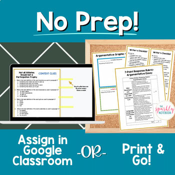 Paired Passages Argumentative Writing 6th & 7th Grade Participation Trophies - Image 4