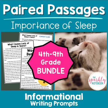 Informational Paired Text Passages DIFFERENTIATED BUNDLE: Importance of Sleep