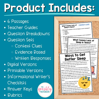 Informational Paired Text Passages DIFFERENTIATED BUNDLE: Importance of Sleep - Image 2