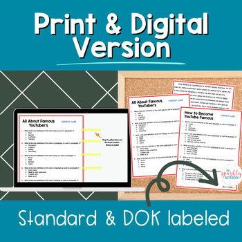 Informational Paired Text Passages DIFFERENTIATED BUNDLE: YouTube Famous - Image 3