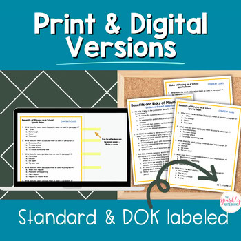 Argumentative Paired Text Passages DIFFERENTIATED BUNDLE: Playing School Sports - Image 3