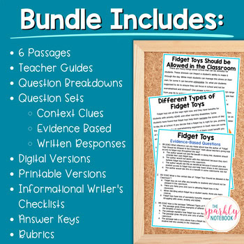 Informational Paired Text Passages DIFFERENTIATED BUNDLE: Fidget Toys at School - Image 2