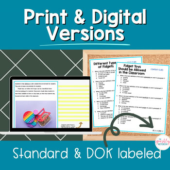 Informational Paired Text Passages DIFFERENTIATED BUNDLE: Fidget Toys at School - Image 3