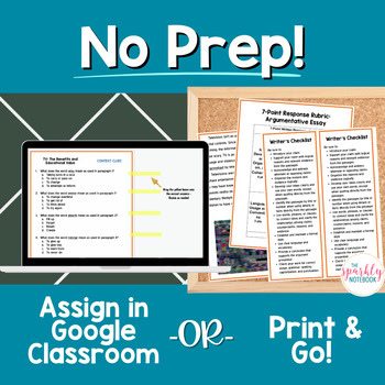 Argumentative Paired Text Passages DIFFERENTIATED Writing BUNDLE: TV Risk - Image 4