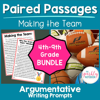 Argumentative Paired Text Passages DIFFERENTIATED Writing BUNDLE: Making Team
