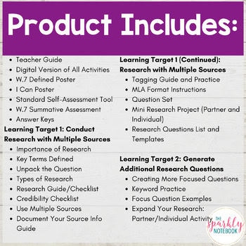 8.W.7 Conducting Research for Writing Informative Essays 8th Grade CCSS aligned - Image 2