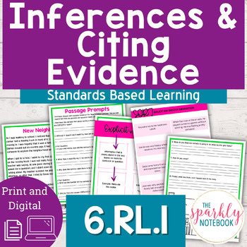 RL.6.1: Making Inferences & Citing Evidence - 6th Grade Common Core