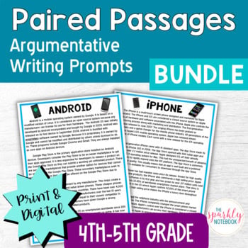 4th-5th Grade Paired Passages Activities BUNDLE: Argumentative Writing