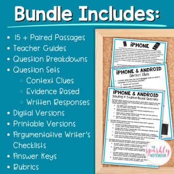 4th-5th Grade Paired Passages Activities BUNDLE: Argumentative Writing - Image 2