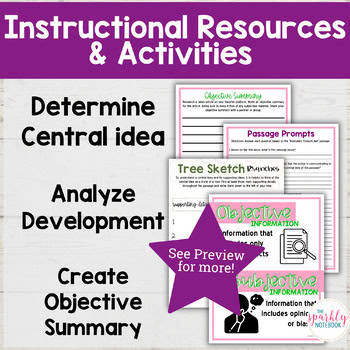 8.RI.2 Central Idea Supporting Details & Objective Summary - 8th Grade - Image 3