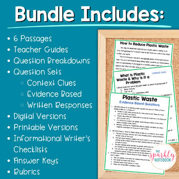 Informational Paired Text Passages DIFFERENTIATED BUNDLE: Plastic Waste - Image 2