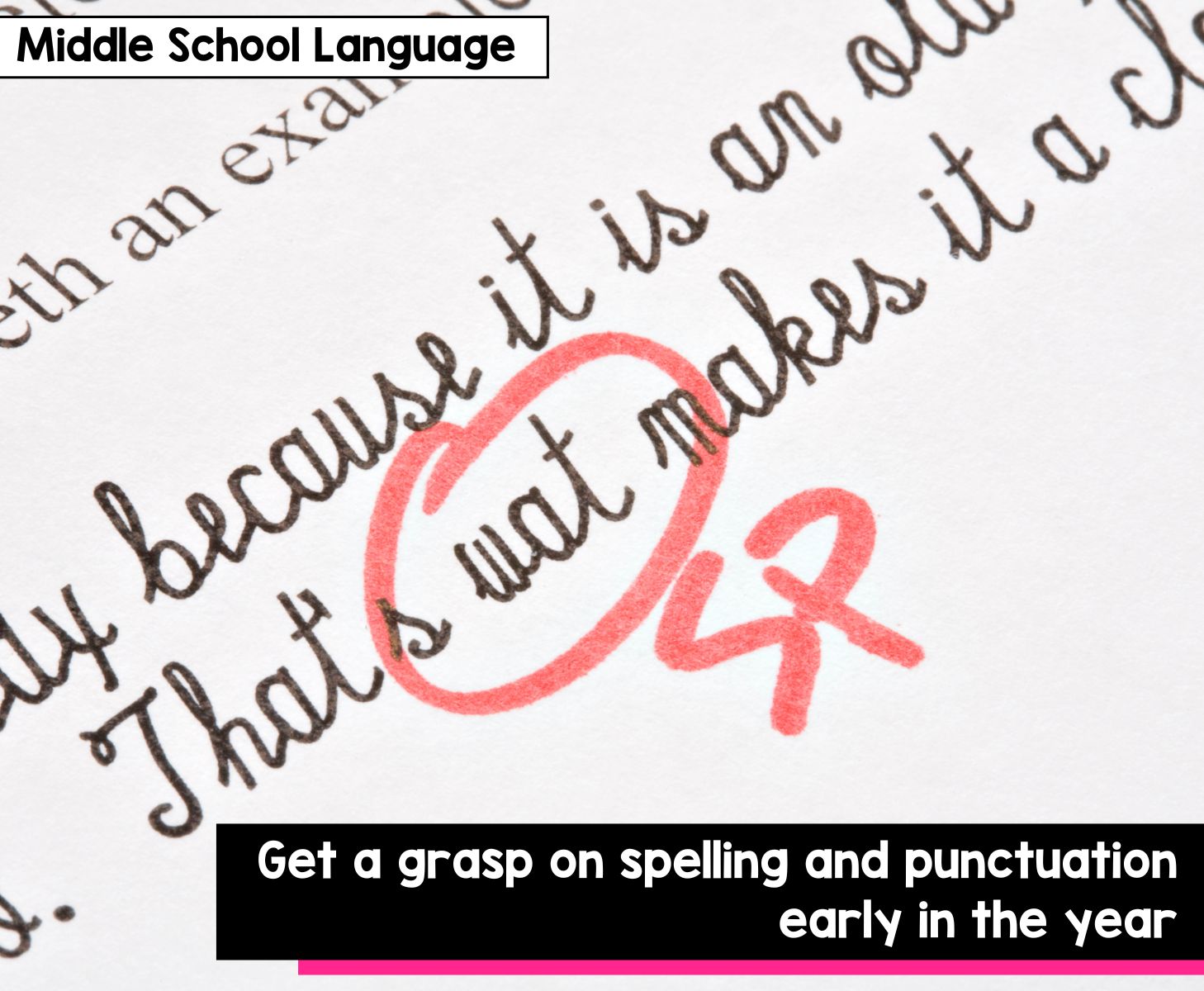 Get a grasp on spelling and punctuation early in the year