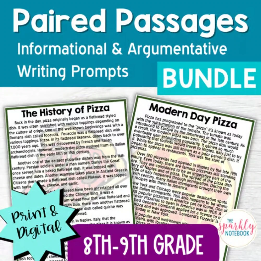 8th-9th Grade Paired Passage Bundle