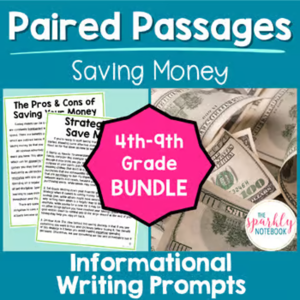 Saving Money Paired Passages 4th-9th grade