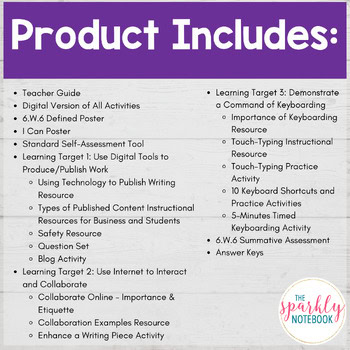 6.W.6: Publish Digital Content & Keyboarding Skills Practice 6th Grade CCSS - Image 2
