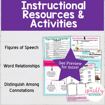 6.L.5: 6th Grade Grammar: Figurative Language, Connotations, Word Relationships - Image 3
