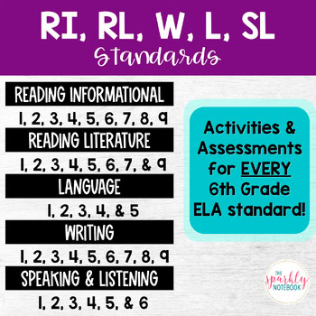 6th Grade BUNDLE: Reading, Writing, Language, Speaking & Listening Activities - Image 3