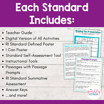 6th Grade BUNDLE: Reading Information Standards Assessments & Activities CCSS - Image 2