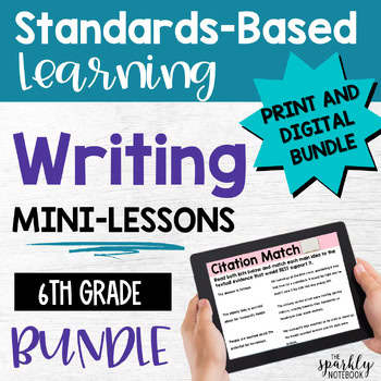 6th Grade Writing BUNDLE: Argumentative, Informational, and Narrative Writing