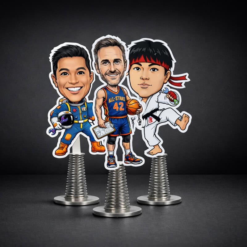 Figurine Wobble Spring Live Printing Booth