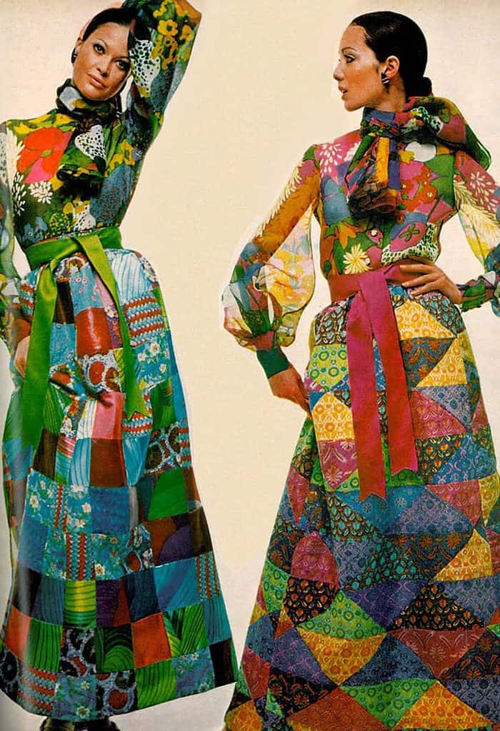 Patchwork Hostess Gowns from the 1970s