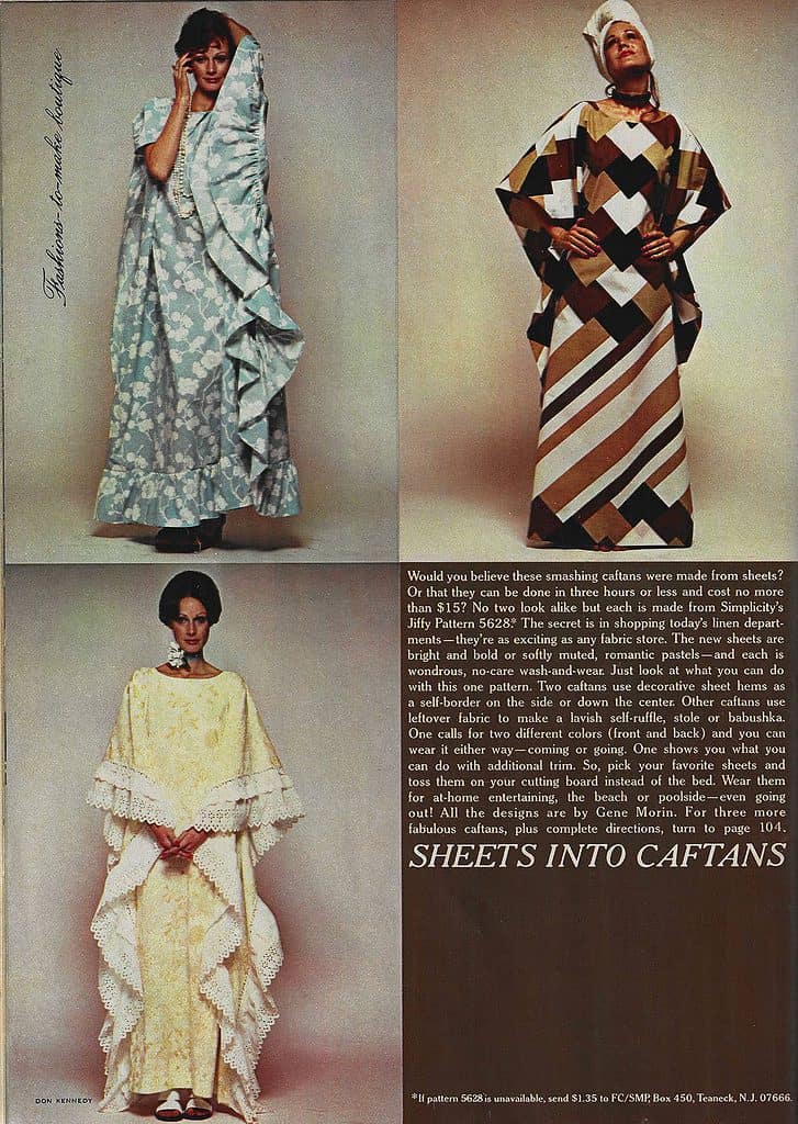 Hostess Gown Caftans made from bed sheets