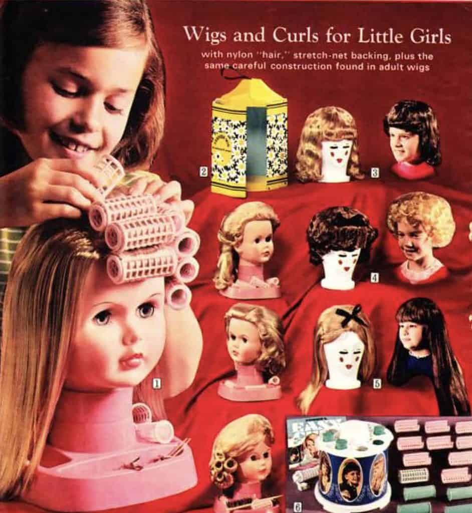 Popular Toy 1970 - Juliette Hairstyling Salon and Wigs for Little Girls