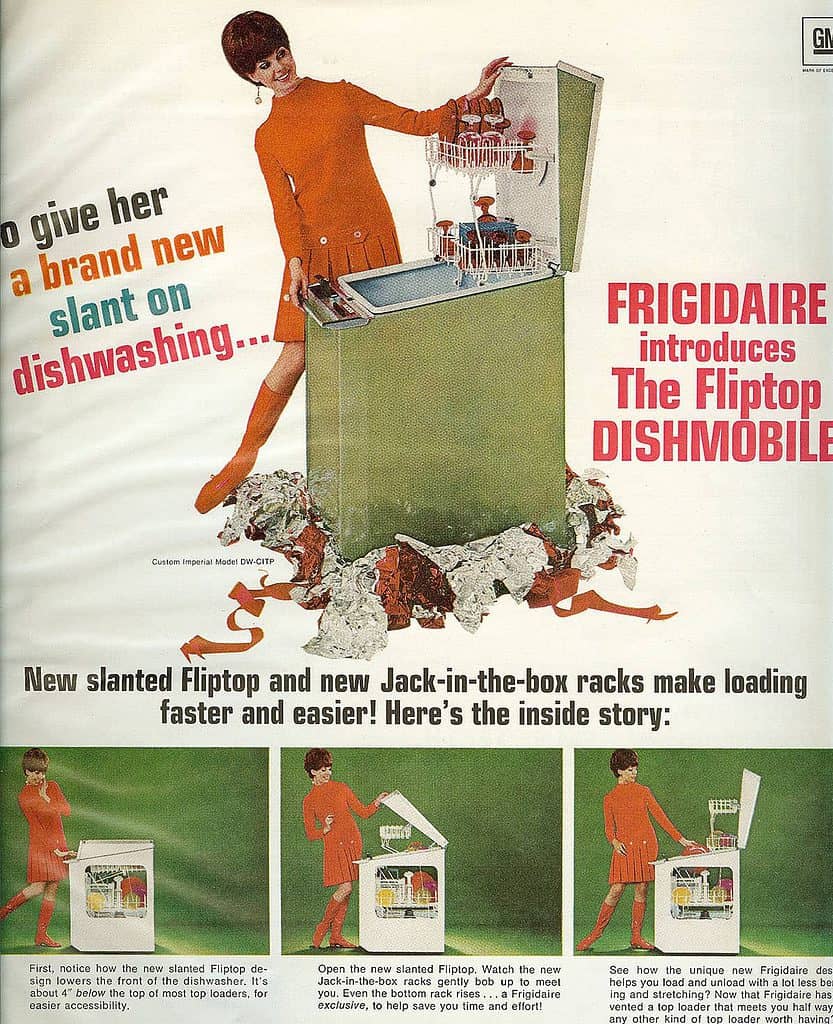 Vintage Appliance Frigidaire Fliptop Dishmobile