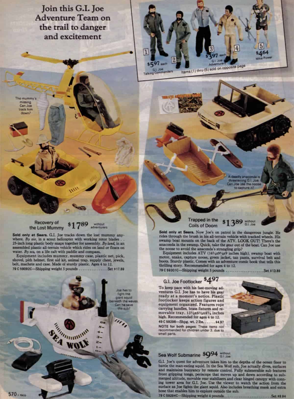 G.I. Joe Toys from the 1975 Sears Wishbook