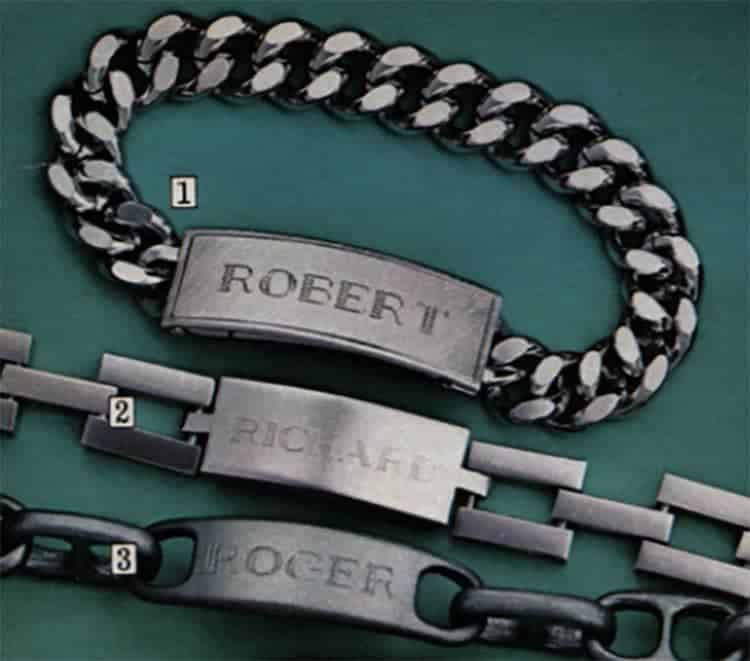 ID bracelets from the 1970s