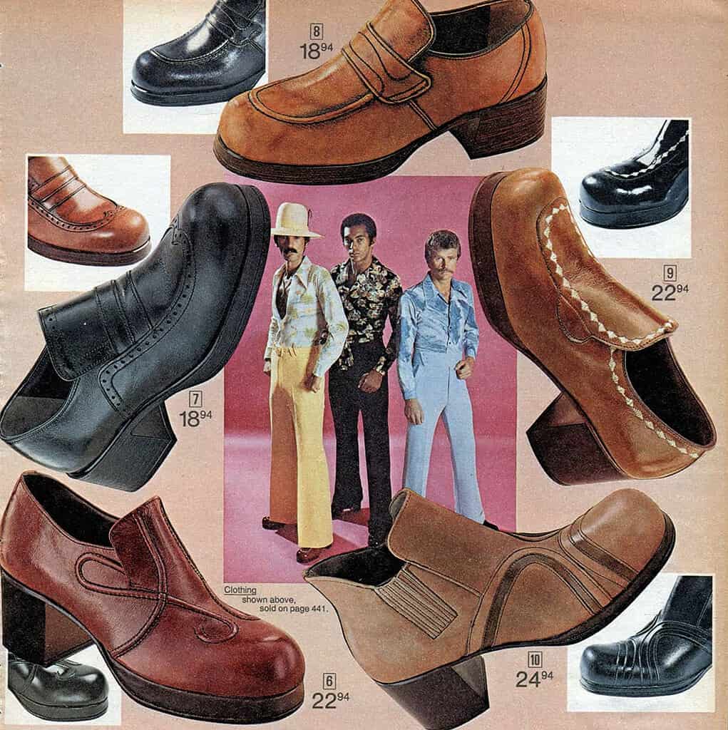 Disco fashion for men - chunky shoes