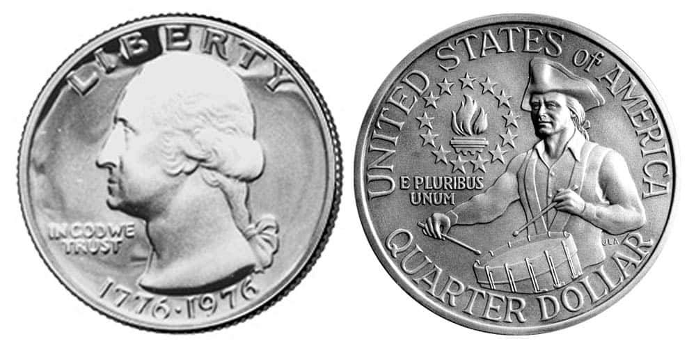 A USA Bicentennial Quarter