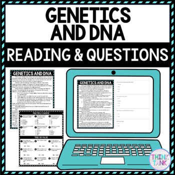 Genetics and DNA DIGITAL Reading Passage & Questions Self Grading