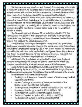 Ancient Africa DIGITAL Reading Passage & Questions Self Grading - Image 3