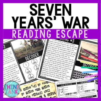 Seven Years War Reading Comprehension and Puzzle Escape Room