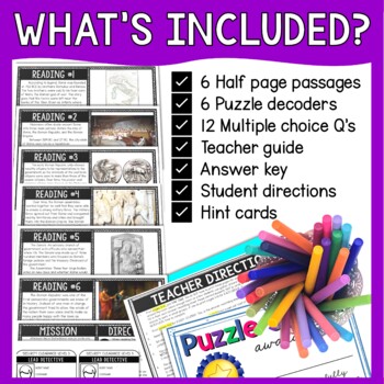 Roman Republic - Ancient Rome Reading Comprehension and Puzzle Escape Room - Image 2