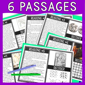 Roman Republic - Ancient Rome Reading Comprehension and Puzzle Escape Room - Image 3