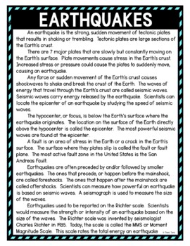 Earthquakes DIGITAL Reading Passage & Questions Self Grading - Image 2