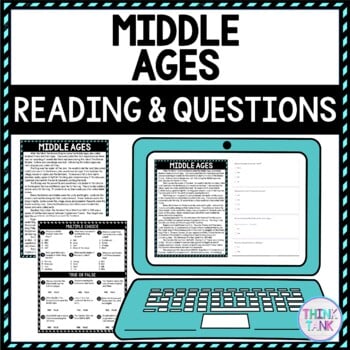 Middle Ages DIGITAL Reading Passage & Questions Self Grading