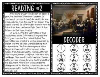 Declaration of Independence Reading Comprehension and Puzzle Escape Room - Image 2