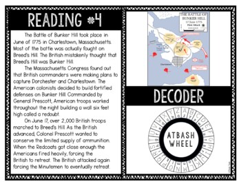 Revolutionary War Battles Reading Comprehension and Puzzle Escape Room - Image 4