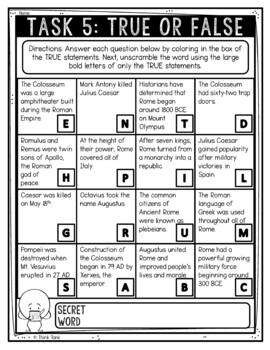 Ancient Rome Reading Comprehension Challenge - Close Reading - Image 3