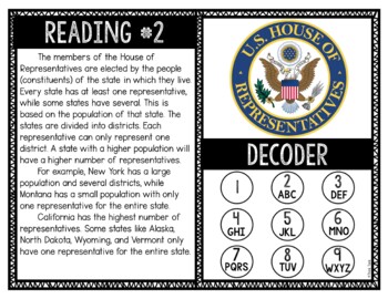 House of Representatives Reading and Puzzle Escape Room - Legislative Branch - Image 2