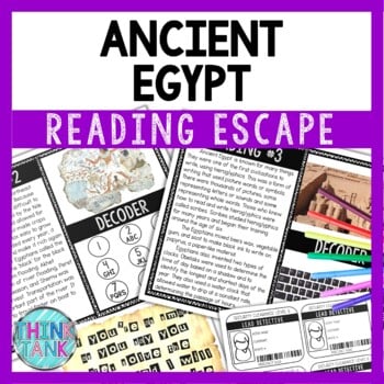 Ancient Egypt Reading Comprehension and Puzzle Escape Room
