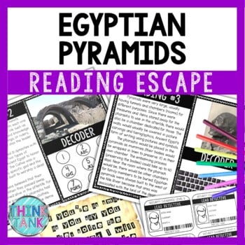 Egyptian Pyramids - Ancient Egypt Reading Comprehension and Puzzle Escape Room