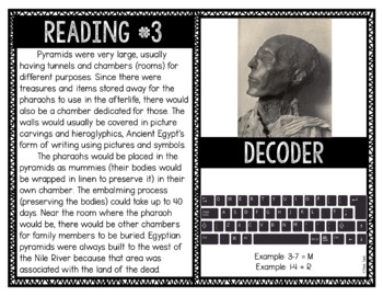 Egyptian Pyramids - Ancient Egypt Reading Comprehension and Puzzle Escape Room - Image 4