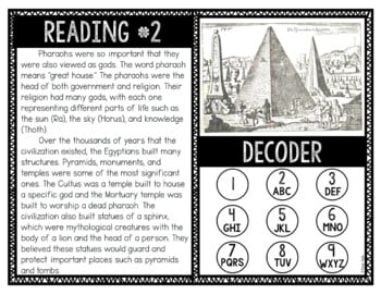 Great Sphinx - Ancient Egypt Reading Comprehension and Puzzle Escape Room - Image 2
