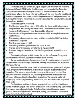 Medieval Japan DIGITAL Reading Passage & Questions Self Grading - Image 3