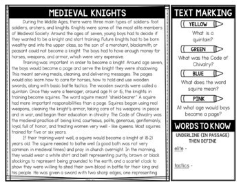 Middle Ages BUNDLE - Reading Passages, Escape Room, Scavenger Hunt - Image 2