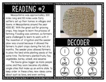 Ancient Mesopotamia Reading Comprehension and Puzzle Escape Room - Image 2